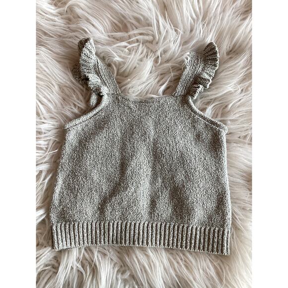 Rylee and‎ Cru Girls Sleeveless Knit Cropped Tank Top Casual Gray SZ 6 to 7years - Picture 5 of 9